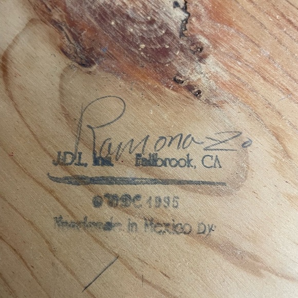 Vtg Halloween Black Cat Pumpkin Folk Art Hand Painted Welcome Wood Sign Mexico - Picture 5 of 6